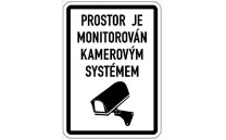 Cedule - Prostor je monitorován kamerovým systémem Cedule - Prostor je monitorován kamerovým systémem