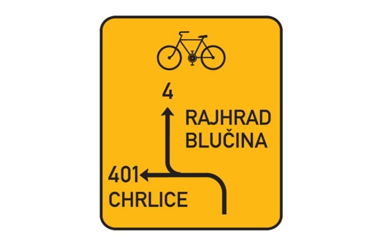 Cyklo značka IS20 - Návěst před křižovatkou pro cyklisty