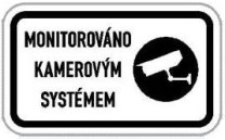 Dodatková tabule - Monitorováno kamerovým systémem