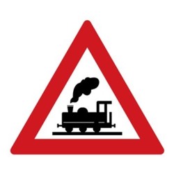 Dopravní značka A30 - Železniční přejezd bez závor