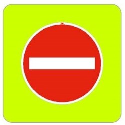 Dopravní značka B2 - Zákaz vjezdu všech vozidel, zvýrazněná