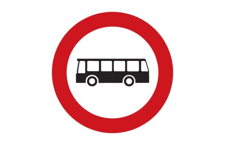 Dopravní značka B5 - Zákaz vjezdu autobusů Dopravní značka B5 - Zákaz vjezdu autobusů