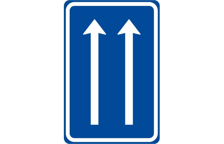 Dopravní značka IP16 - Uspořádání jízdních pruhů