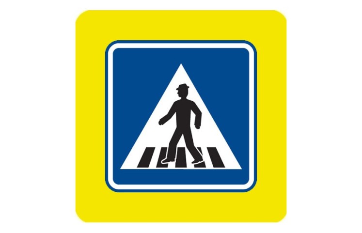 Dopravní značka IP6 - Přechod pro chodce, zvýrazněná
