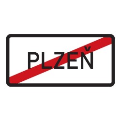 Dopravní značka IZ4b - Konec obce