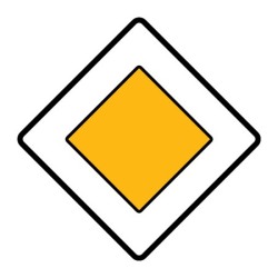 Dopravní značka P2 - Hlavní pozemní komunikace