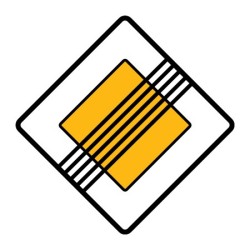 Dopravní značka P3 - Konec hlavní pozemní komunikace