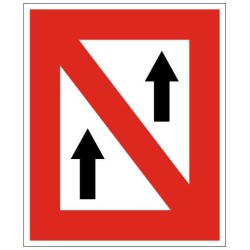 Plavební znak A2 -Zákaz předjíždění