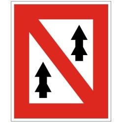 Plavební znak A3 - Zákaz vzájemného předjíždění sestav