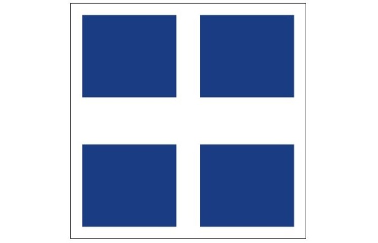 Plavební znak E10a - Plavidlo pluje po vedlejší vodní cestě