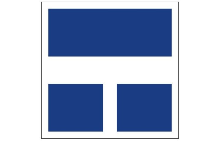 Plavební znak E10b - Plavidlo pluje po vedlejší vodní cestě