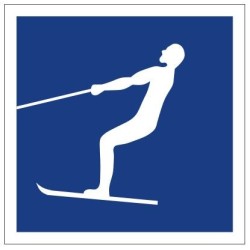 Plavební znak E17 -Vodní lyžování povoleno