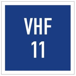 Plavební znak E23 - Možnost získání informací radiofonickým spojením na vyznačeném kanálu