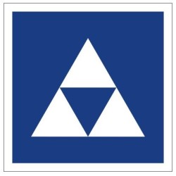 Plavební znak E5.5 - Místo vyhrazené pro stání plavidel určených k plavbě tlačením