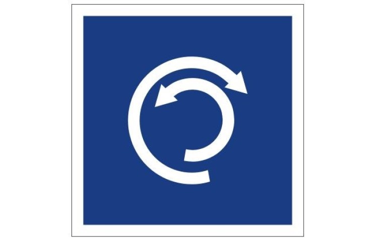 Plavební znak E8 - Místo doporučené pro obrat