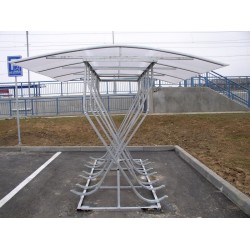 Přístřešek pro kola oboustranný, 12 míst