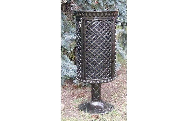 Venkovní litinový odpadkový koš Artur