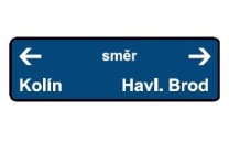 Železniční značka - Označení směru jízdy