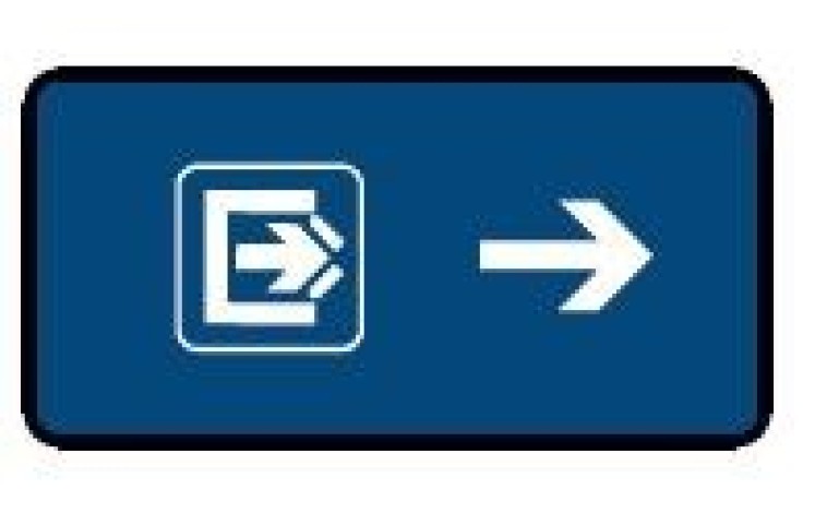 Železniční značka - Směr východu